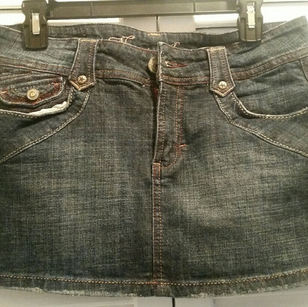 Denim mini skirt